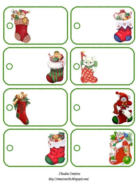 Новогодние ярлычки для подарков