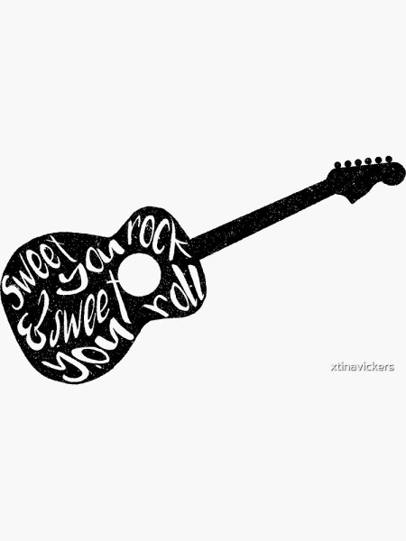 Наклейка акустическая гитара