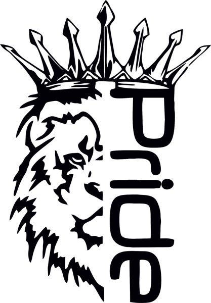 Наклейка Лев с короной