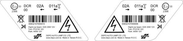 Наклейки под ксенон Митсубиши