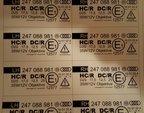 Маркировка фар под ксенон Форд фокус 2