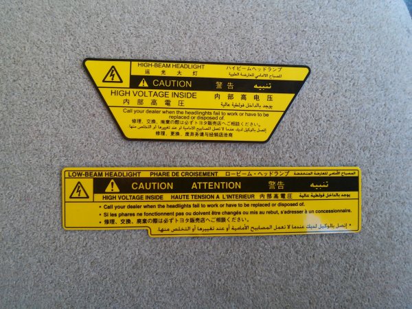 Наклейки на фары под ксенон Прадо 120