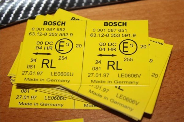 Наклейки для фар под ксенон Mazda 6