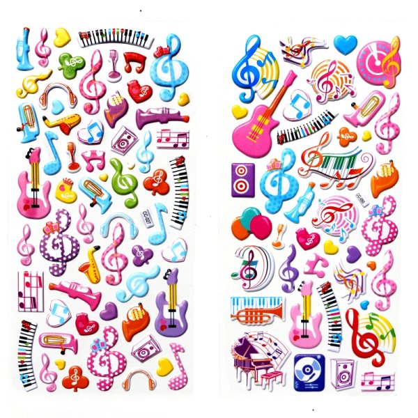 Наклейки музыкальные инструменты Скрапбукинг