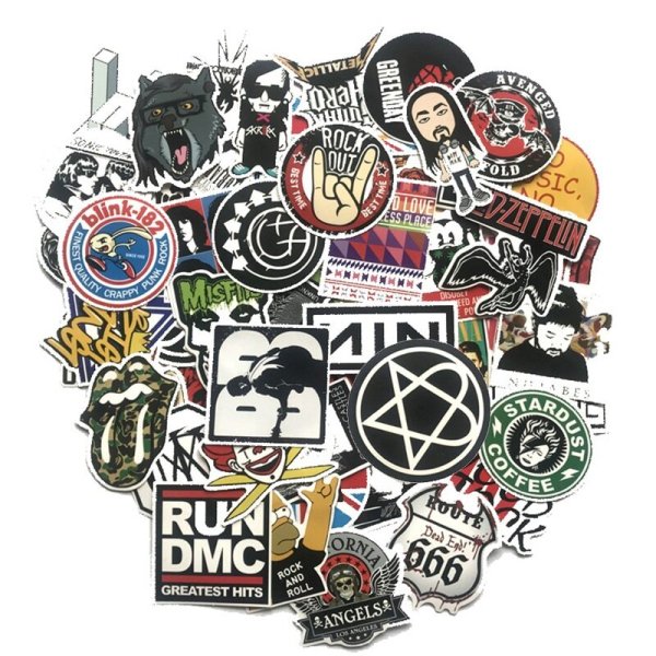 Наклейки музыкальные группы