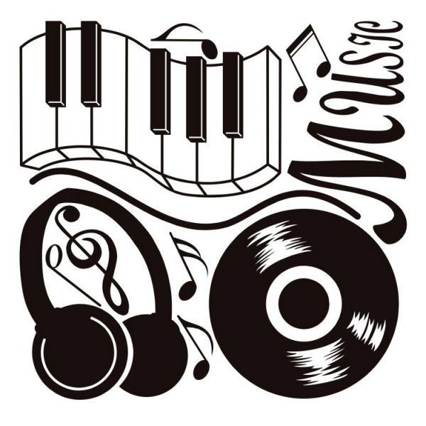 Наклейки с музыкальной тематикой