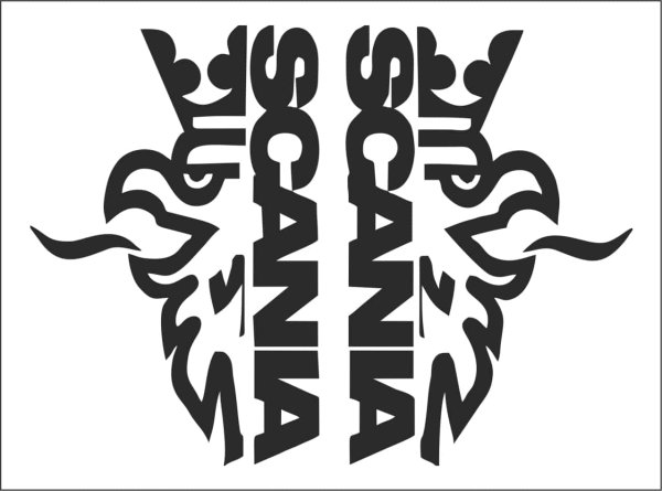 Надпись Скания наклейка