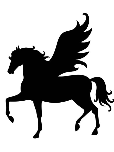 Силуэт лошади для вырезания