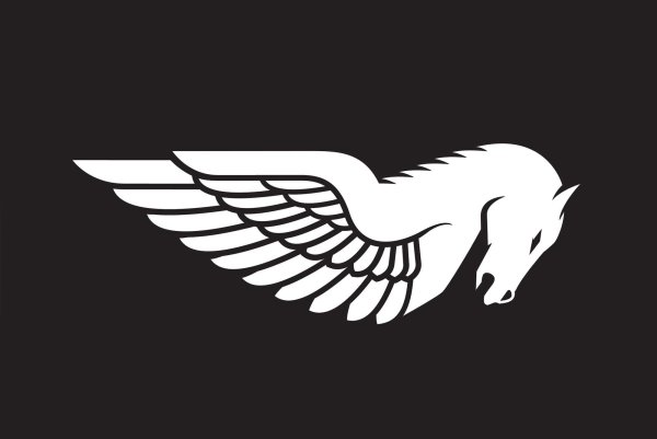 Логотип лошади с крыльями