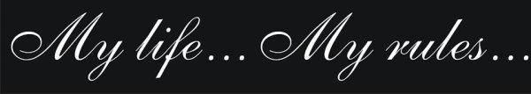 Наклейки на авто my Life my Rules
