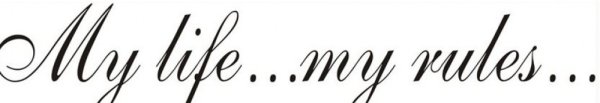 Наклейка my Life my Rules