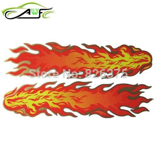 Наклейка огонь на машину