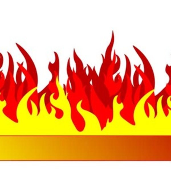 Наклейка (стикер) огонь