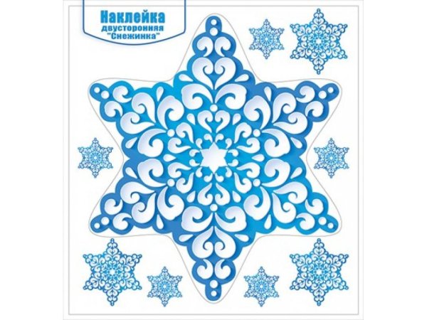 Новогодние наклейки снежинки