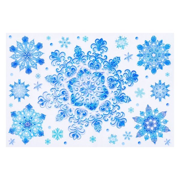 Набор наклеек снежинки