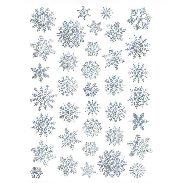 Декоретто сверкающие снежинки NK 4005