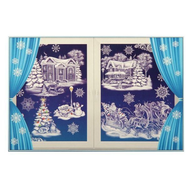 Наклейки на окна домики