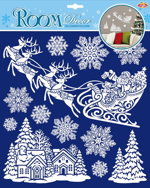 Наклейка елка на окно