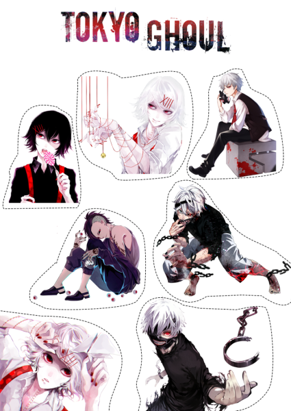 Наклейки аниме Токийский гуль