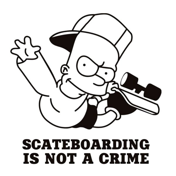 Наклейки на скейт черно белые