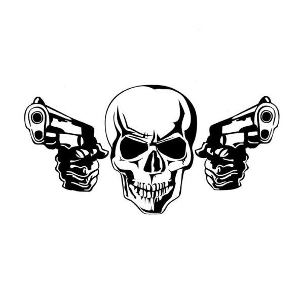 Череп с пистолетами