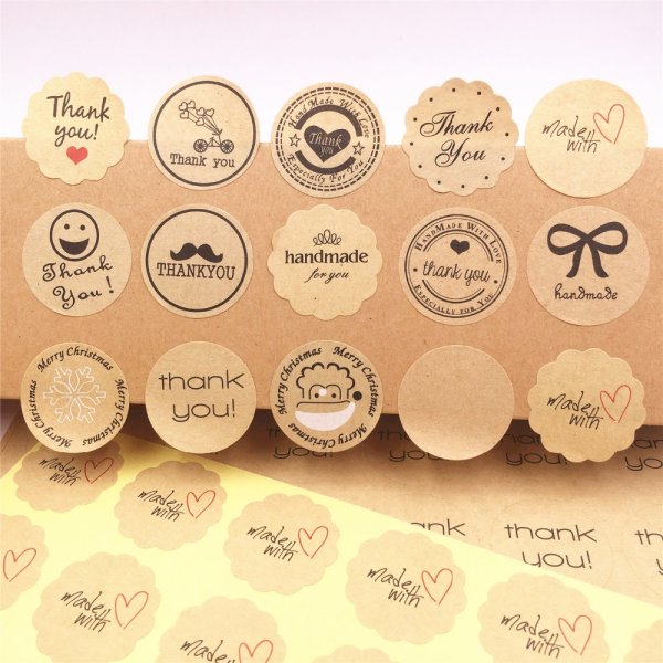 Крафт наклейки