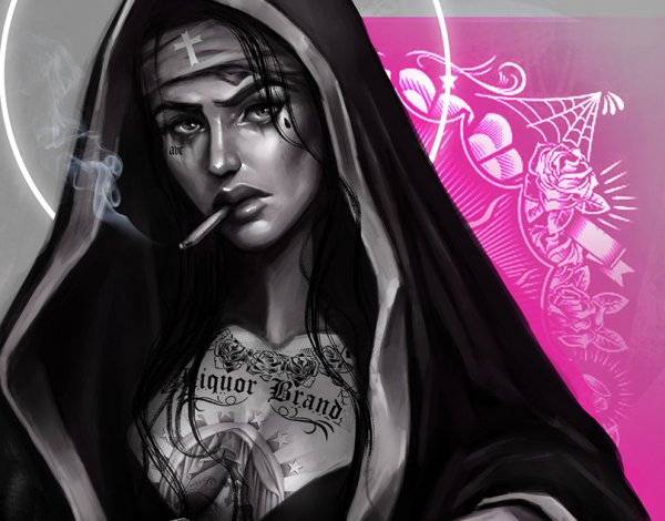 Монашки с крестом