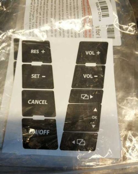 Наклейки кнопок на Volkswagen Touareg 2003 года