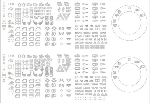 Кнопки управления Туарег 2008
