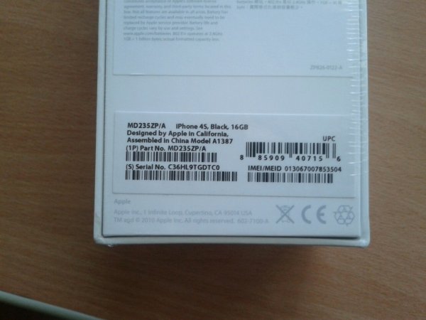 Серийный номер iphone XS Max