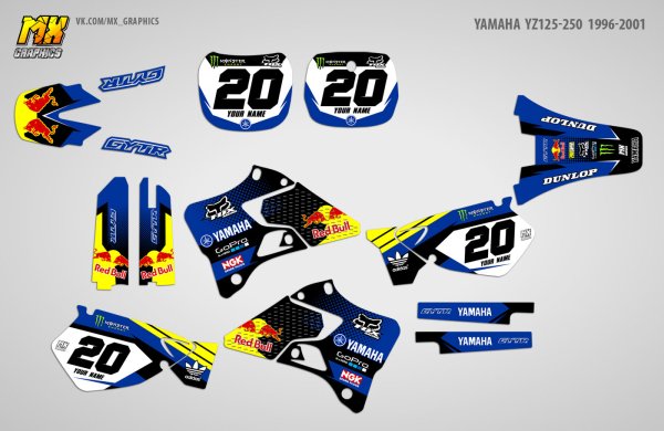 Ямаха 125 YZ наклейки