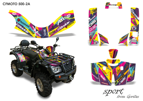 Наклейки на квадроцикл CF Moto x6