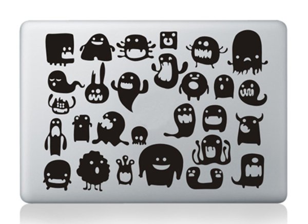 Наклейка черное чудовище