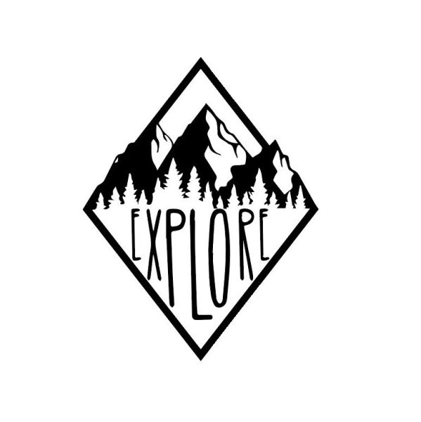 В горах (с наклейками)