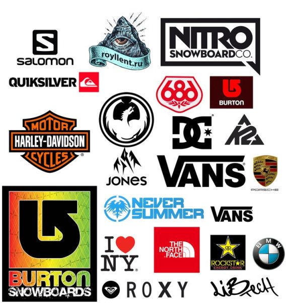 Наклейки брендов