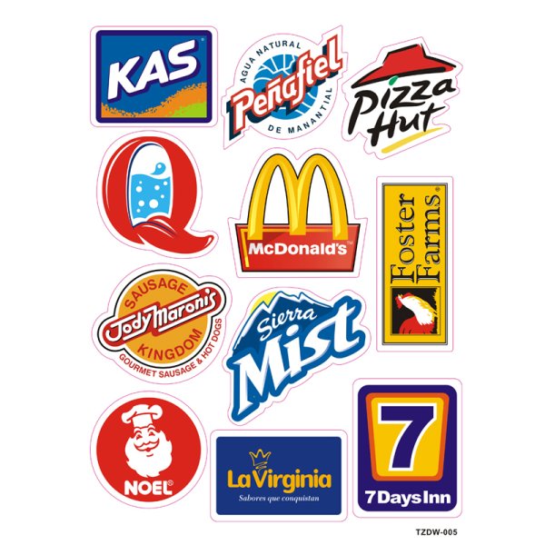 Наклейки брендов