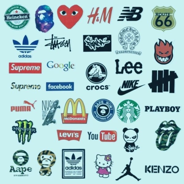 Идеи логотипа для бренда наклеек