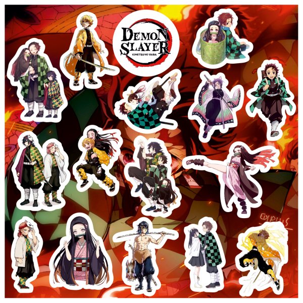 Наклейки аниме клинок рассекающий демонов