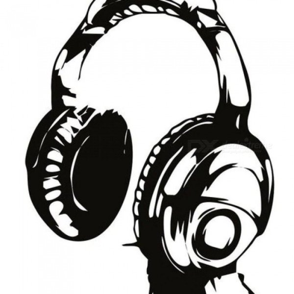 Наушники черно белые