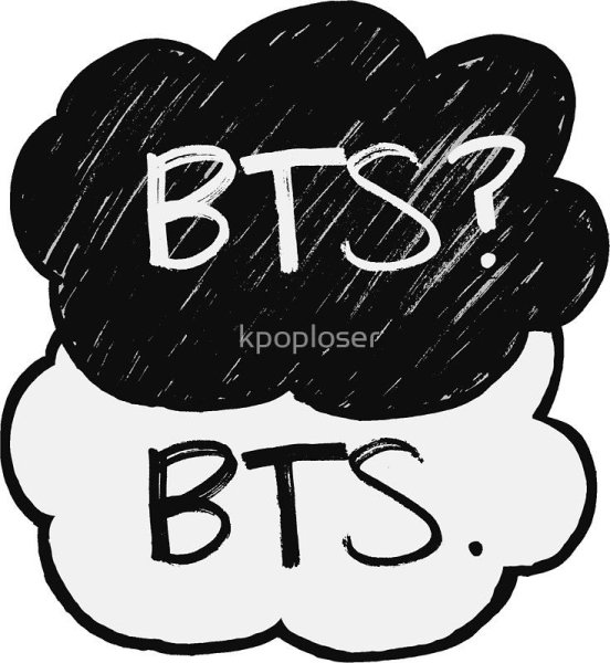 Наклейки БТС чб