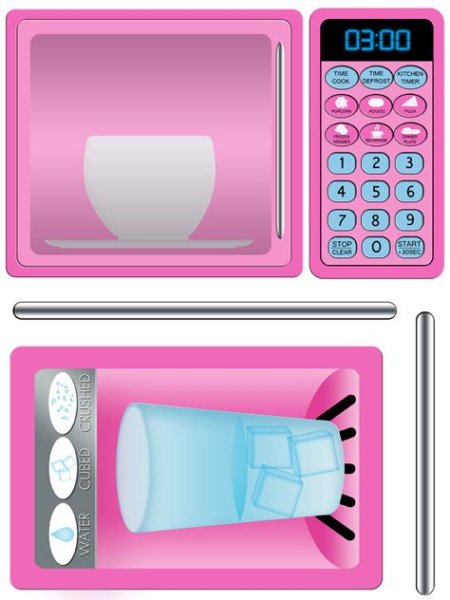 Наклейка микроволновка для детской кухни