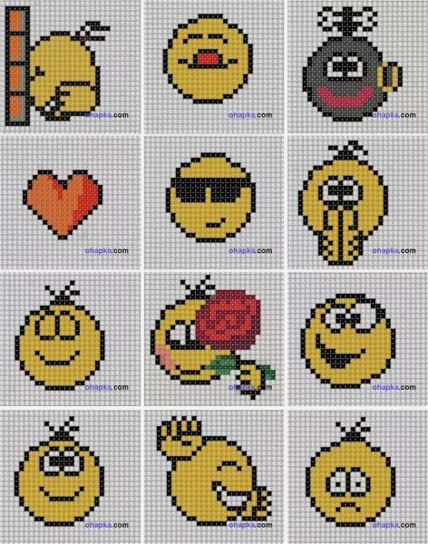 Рисунки по клеточкам Стикеры