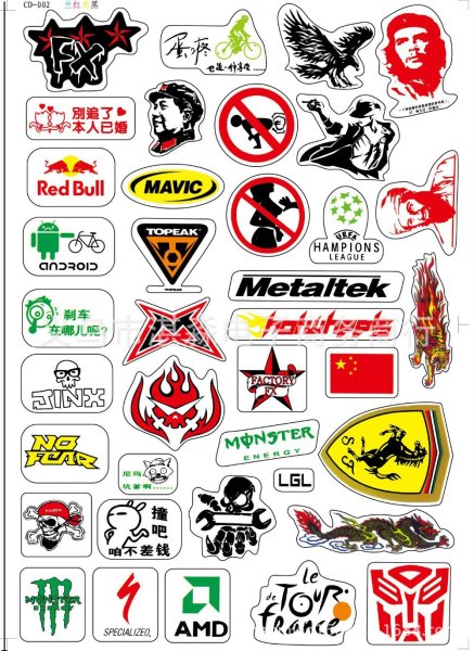 Наклейки на велосипед печать