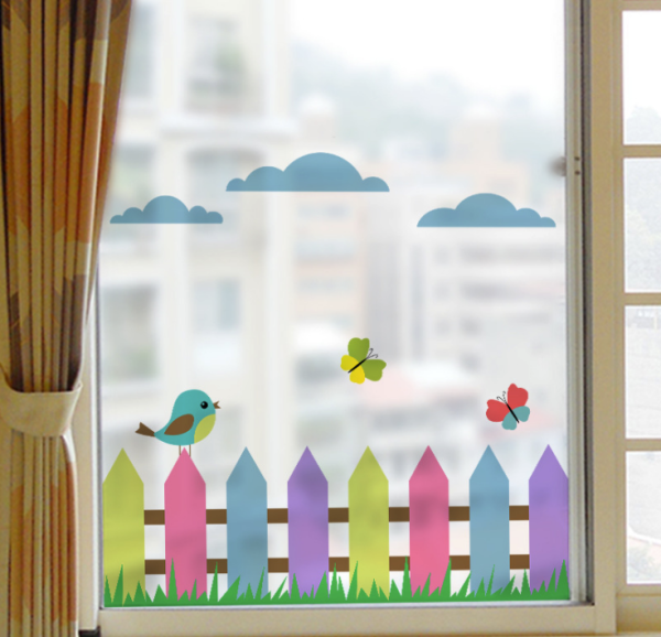 Весенние наклейки на окна