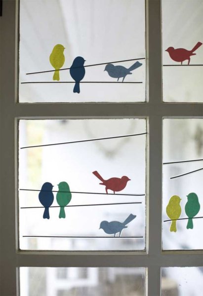 Весеннее украшение окон