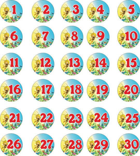 Номерки на кровати в детский сад