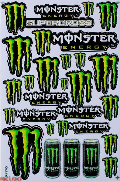 Монстр Энерджи наклейки печать