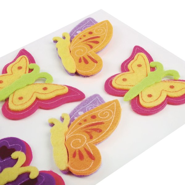 Наклейки из фетра, «бабочки»