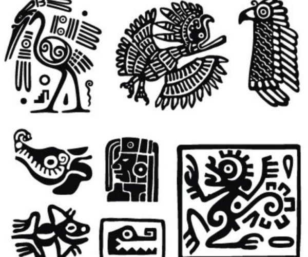 Древние символы Майя Ацтеки