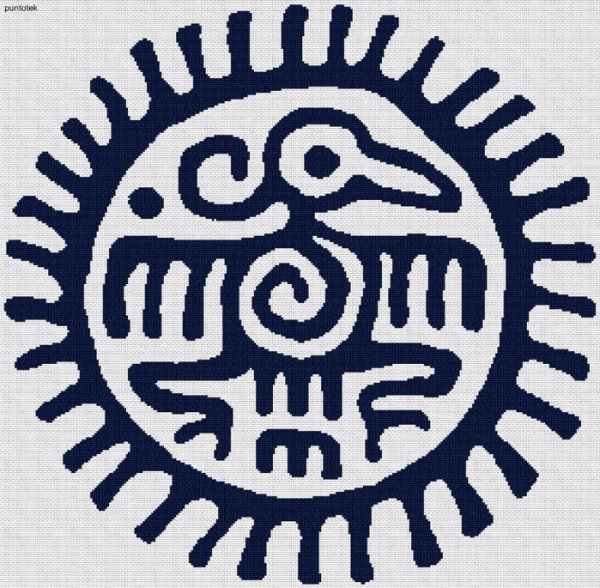 Орнамент Майя и ацтеков солнце